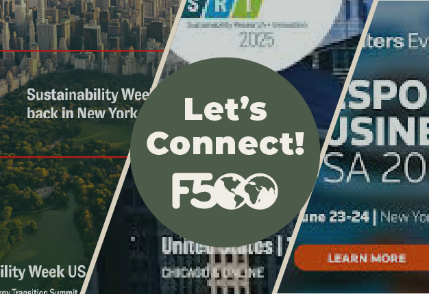 future500's tweet image. Future 500 is hitting the road in June! We’re joining key sustainability events across the U.S. and hosting a workshop at Reuters Events: Responsible Business USA. Let’s connect!