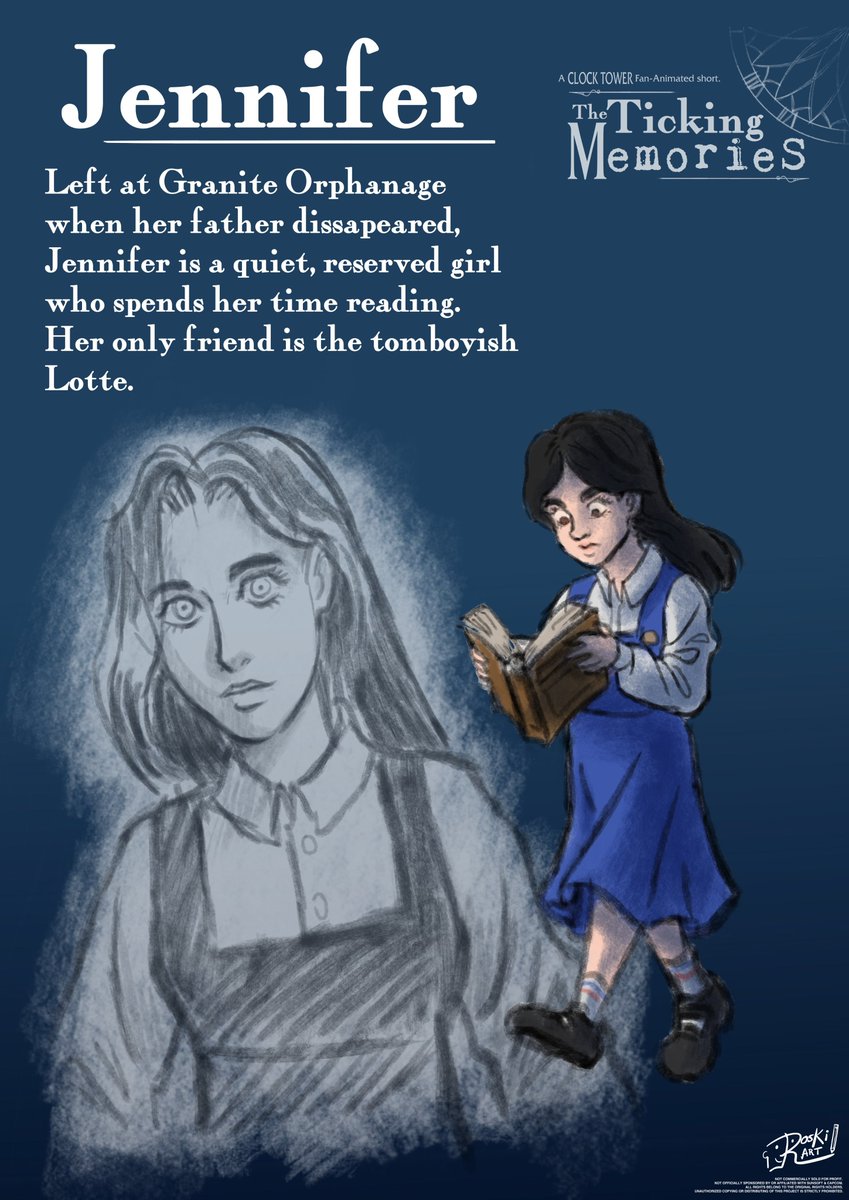 Team C.U.T.S. (@thefirstfear) on Twitter photo <a href="/Roski_Draftsman/">Roski|Commisions Open! (@roskiart.bsky.social)</a> (1/5)
Jennifer:
Left at Granite Orphanage when her father disappeared, Jennifer is a quiet, reserved girl who spends her time reading.
Her only friend is the tomboyish Lotte. <a href="/Roski_Draftsman/">Roski|Commisions Open! (@roskiart.bsky.social)</a> (1/5)
Jennifer:
Left at Granite Orphanage when her father disappeared, Jennifer is a quiet, reserved girl who spends her time reading.
Her only friend is the tomboyish Lotte.