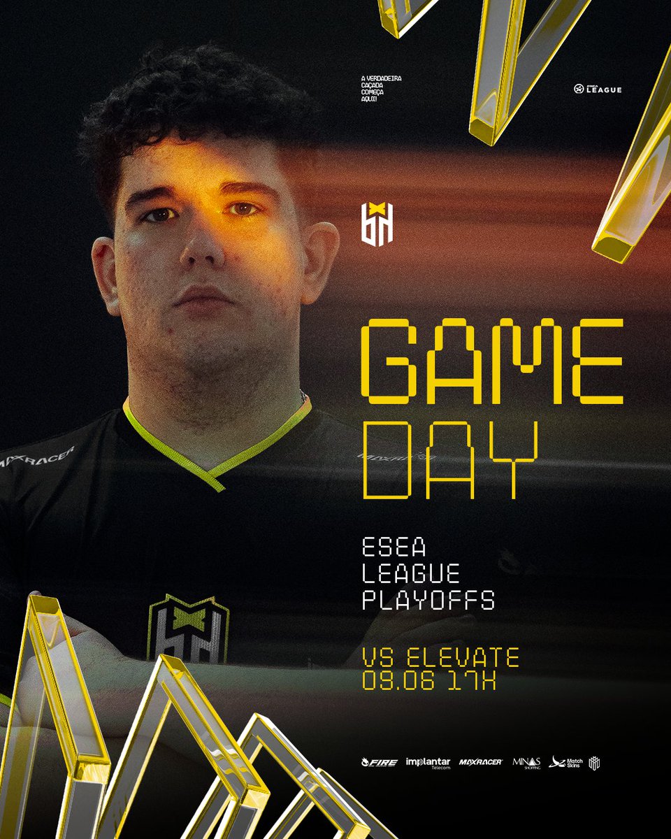 🇧🇷
SEGUNDOU COM JOGO IMPORTANTE, MEUS HUNTERS!

Bora que é mais um dia de playoff da <a href="/ESEA/">ESEA League</a> League e a mancha amarela tá PREPARADA pra caçar!

⏰ 17h 🇧🇷 🇦🇷 🇺🇾 
🆚 <a href="/ElevateGG/">ELEVATE</a>

Já sabe né? Quero todo mundo torcendo com a gente! 🔥

🇦🇷🇺🇾
¡EMPEZAMOS EL LUNES CON PARTIDO IMPORTANTE,