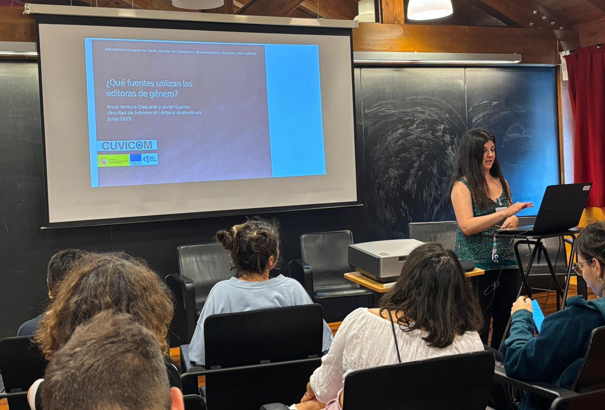 CUVICOM | Research project 📑 (@cuvicom) on Twitter photo Participamos en el II International Congress on Media, Gender and Sexualities: Representations, Literacies and Audiences #BENASQUE
<a href="/cisquella/">Anna Ventura-Cisquella</a> y <a href="/jguallar/">Javier Guallar</a> han presentado la comunicación «¿Qué fuentes utilizan las editoras de género?» Participamos en el II International Congress on Media, Gender and Sexualities: Representations, Literacies and Audiences #BENASQUE
<a href="/cisquella/">Anna Ventura-Cisquella</a> y <a href="/jguallar/">Javier Guallar</a> han presentado la comunicación «¿Qué fuentes utilizan las editoras de género?»