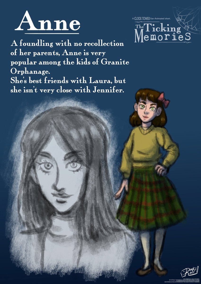 Team C.U.T.S. (@thefirstfear) on Twitter photo <a href="/Roski_Draftsman/">Roski|Commisions Open! (@roskiart.bsky.social)</a> (2/5)
Anne:
A foundling with no recollection of her parents, Anne is very popular among the kids of Granite Orphanage.
She's best friends with Laura, but she isn't very close with Jennifer. <a href="/Roski_Draftsman/">Roski|Commisions Open! (@roskiart.bsky.social)</a> (2/5)
Anne:
A foundling with no recollection of her parents, Anne is very popular among the kids of Granite Orphanage.
She's best friends with Laura, but she isn't very close with Jennifer.