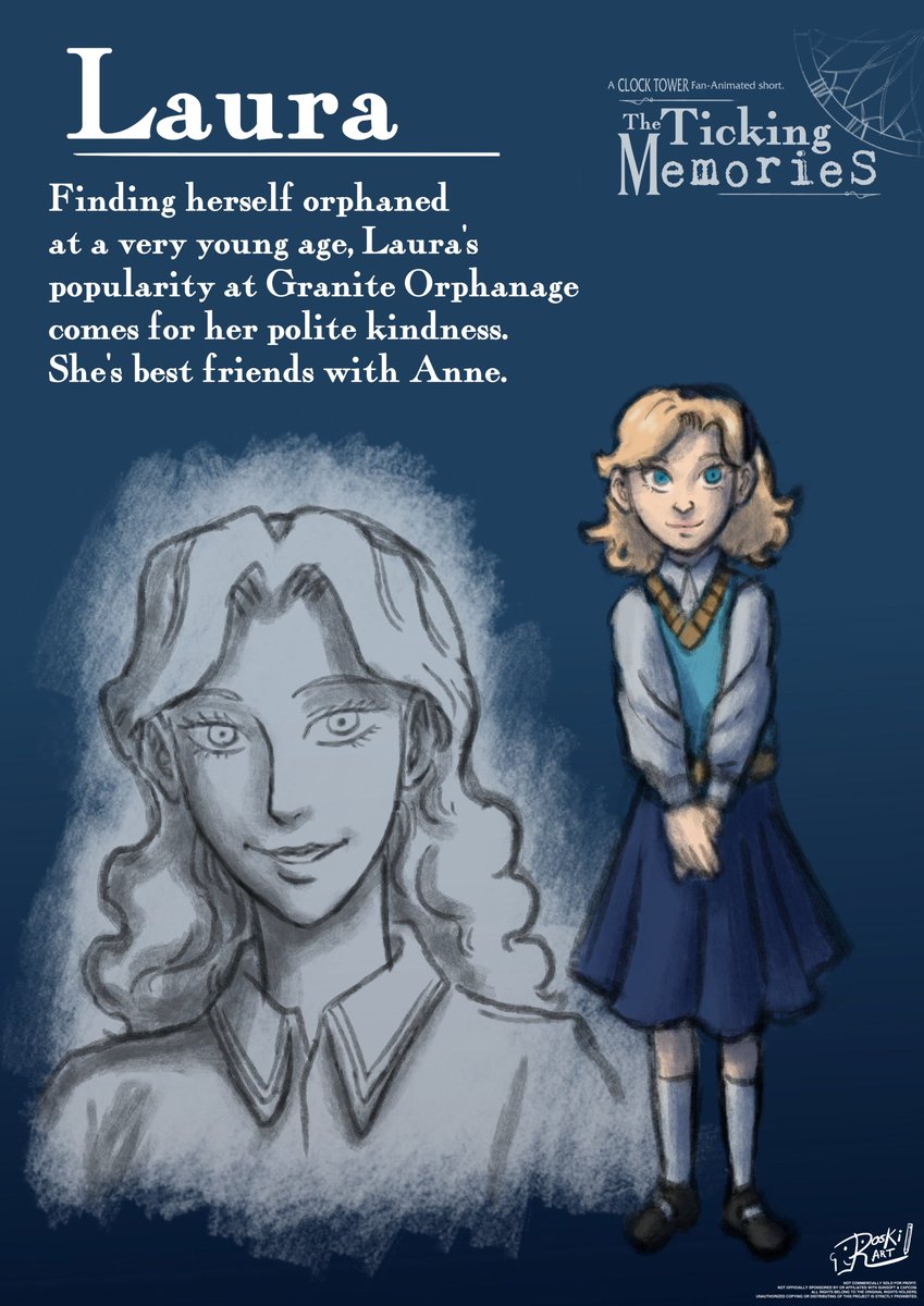 Team C.U.T.S. (@thefirstfear) on Twitter photo <a href="/Roski_Draftsman/">Roski|Commisions Open! (@roskiart.bsky.social)</a> (3/5)
Laura:
Finding herself orphaned at a very young age, Laura's popularity at Granite Orphanage comes from her polite kindness.
She's best friends with Anne. <a href="/Roski_Draftsman/">Roski|Commisions Open! (@roskiart.bsky.social)</a> (3/5)
Laura:
Finding herself orphaned at a very young age, Laura's popularity at Granite Orphanage comes from her polite kindness.
She's best friends with Anne.