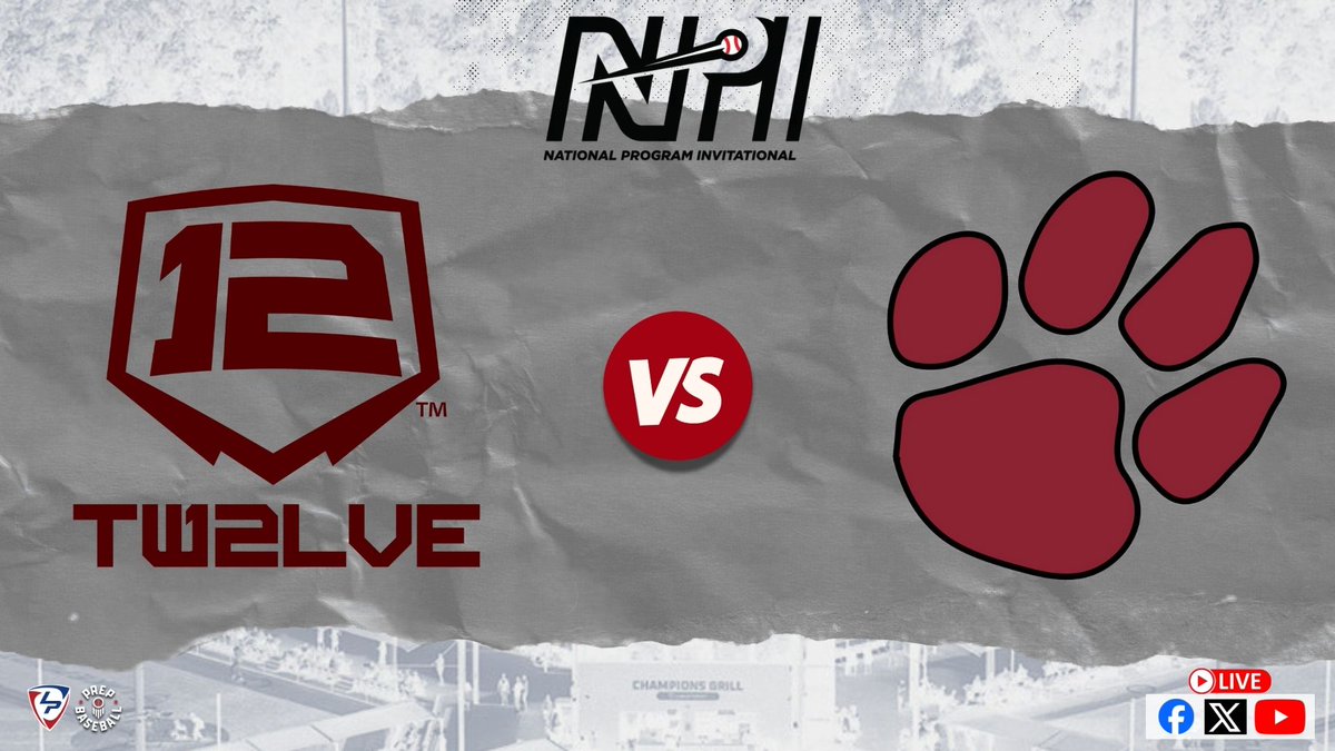LakePoint Sports (@lakepointsports) on Twitter photo The stage is set for the #NPI25 17U title. Watch 𝗟𝗜𝗩𝗘 from LakePoint Sports
⚾️ <a href="/TwelveBaseball/">Texas Twelve</a> 🆚<a href="/PanthersProgram/">Panthers Baseball</a>
📅2:15 p.m. ET🎙️ <a href="/coryjmccartney/">Cory McCartney</a>, <a href="/Avery_Hunt20/">Avery Hunt</a> & <a href="/GraysonRosen/">Grayson Rosen</a>
📺 Free on Facebook, X and YouTube
<a href="/prepbaseball/">Prep Baseball</a> | <a href="/PBRTournaments/">Prep Baseball Tournaments</a> The stage is set for the #NPI25 17U title. Watch 𝗟𝗜𝗩𝗘 from LakePoint Sports
⚾️ <a href="/TwelveBaseball/">Texas Twelve</a> 🆚<a href="/PanthersProgram/">Panthers Baseball</a>
📅2:15 p.m. ET🎙️ <a href="/coryjmccartney/">Cory McCartney</a>, <a href="/Avery_Hunt20/">Avery Hunt</a> & <a href="/GraysonRosen/">Grayson Rosen</a>
📺 Free on Facebook, X and YouTube
<a href="/prepbaseball/">Prep Baseball</a> | <a href="/PBRTournaments/">Prep Baseball Tournaments</a>