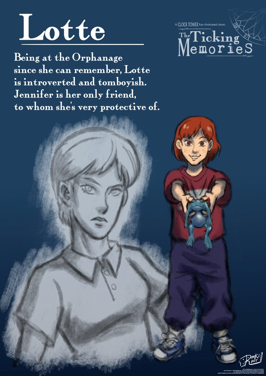 Team C.U.T.S. (@thefirstfear) on Twitter photo <a href="/Roski_Draftsman/">Roski|Commisions Open! (@roskiart.bsky.social)</a> (4/5)
Lotte:
Being at the Orphanage since she can remember, Lotte is introverted and tomboyish.
Jennifer is her only friend, to whom she's very protective of. <a href="/Roski_Draftsman/">Roski|Commisions Open! (@roskiart.bsky.social)</a> (4/5)
Lotte:
Being at the Orphanage since she can remember, Lotte is introverted and tomboyish.
Jennifer is her only friend, to whom she's very protective of.