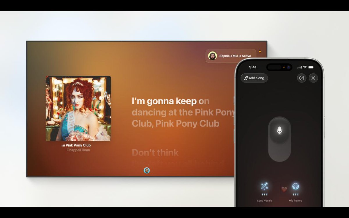 MacPaw's tweet image. Here&apos;s everything what #TvOS has to offer   #WWDC2025 

Especially hyped about karaoke via Apple Music 🎵