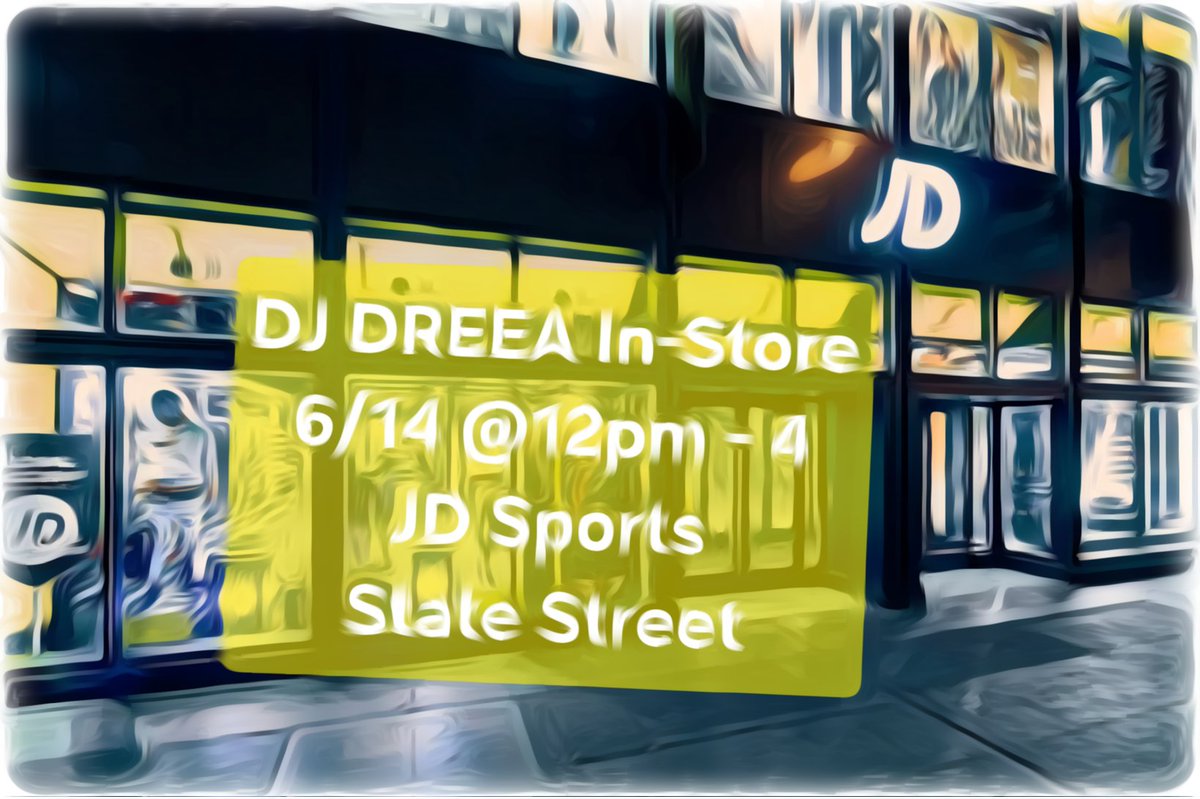 DJ Dreea (@djdreea) on Twitter photo SATURDAY! 6/14, 12pm - 4 i'll be <a href="/JD/">jon bradford 🚌🚚✈️🚅⛴</a> Sports on State Street - providing some hip hop/top 40 vibes...🙂♥️🎼🎶
#DJDreeaMuzic #scratchmusicgroup
@scratchmusicgroup
MBE/WBE/VBE Certified DJ! SATURDAY! 6/14, 12pm - 4 i'll be <a href="/JD/">jon bradford 🚌🚚✈️🚅⛴</a> Sports on State Street - providing some hip hop/top 40 vibes...🙂♥️🎼🎶
#DJDreeaMuzic #scratchmusicgroup
@scratchmusicgroup
MBE/WBE/VBE Certified DJ!