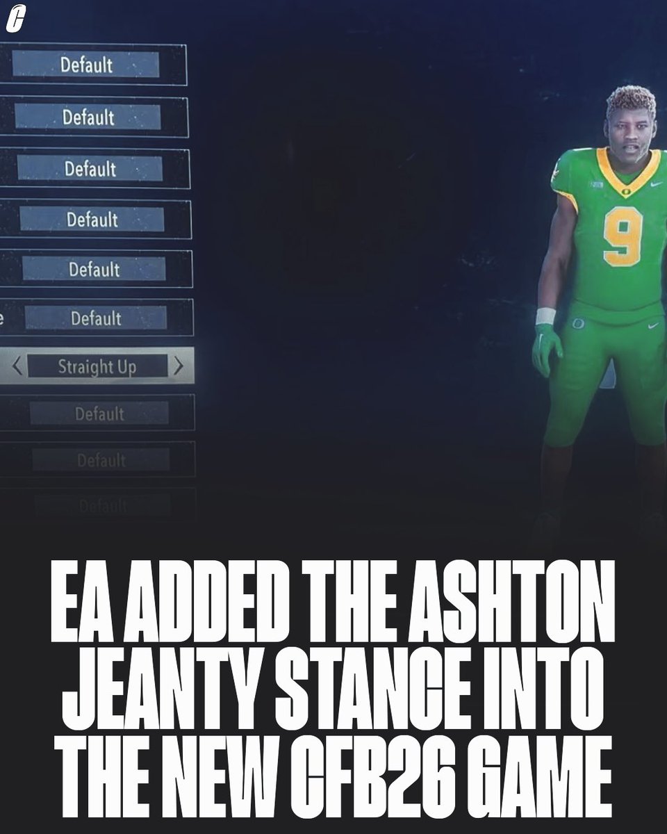 CFB26 is honoring Ashton Jeanty by putting his Michael Meyers stance in the game. 🔥