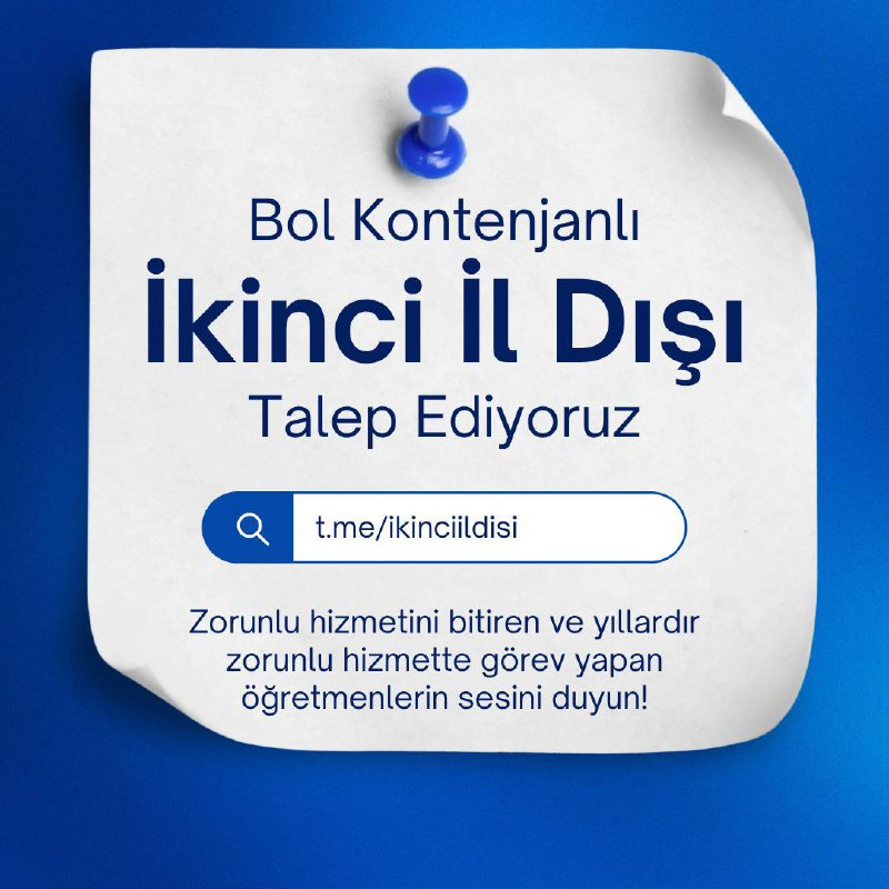 furkanbeysel's tweet photo. @ildisiplatformu @Yusuf__Tekin @mebpgm @oguzozat Geçmişte yapıldığı gibi bu yıl da İkinci İl Dışı sürecinin başlamasını bekliyoruz. #ikinciİldisiÇokKontenjan 
@tcmeb @Yusuf__Tekin @mebpgm @cftcblnt https://t.co/eiqnkQitcz