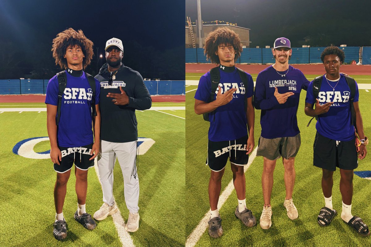 JaadenJohnson's tweet image. Thank you @SFA_Football for the feedback and coaching at yesterday’s camp. I left better than I came. Grateful for the opportunity. @Munson4_ @Coach_Guap @CoachCamMckeon @coach9cg @CCSRecruitingFB @JButler_210 @_RL_Martin @MikeM_Scout @BDammone