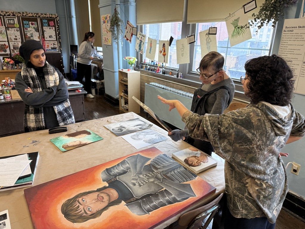 Industry Critiques
Senior students get feedback from art &amp; design industry professionals in Portfolio Development 2 classes.