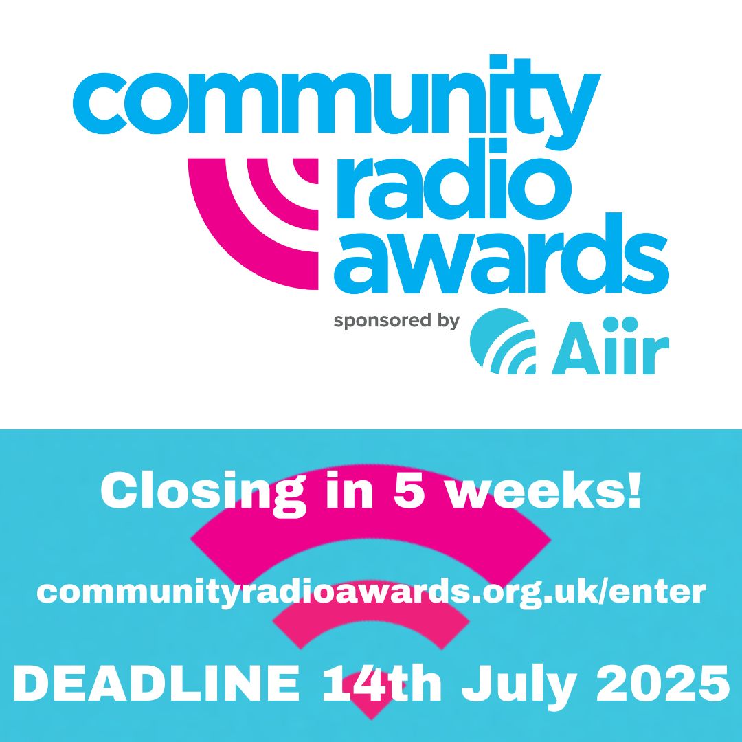 5 Weeks to go until the deadline of the 2025 Community Radio Awards. #CRAs25 #CommunityRadio