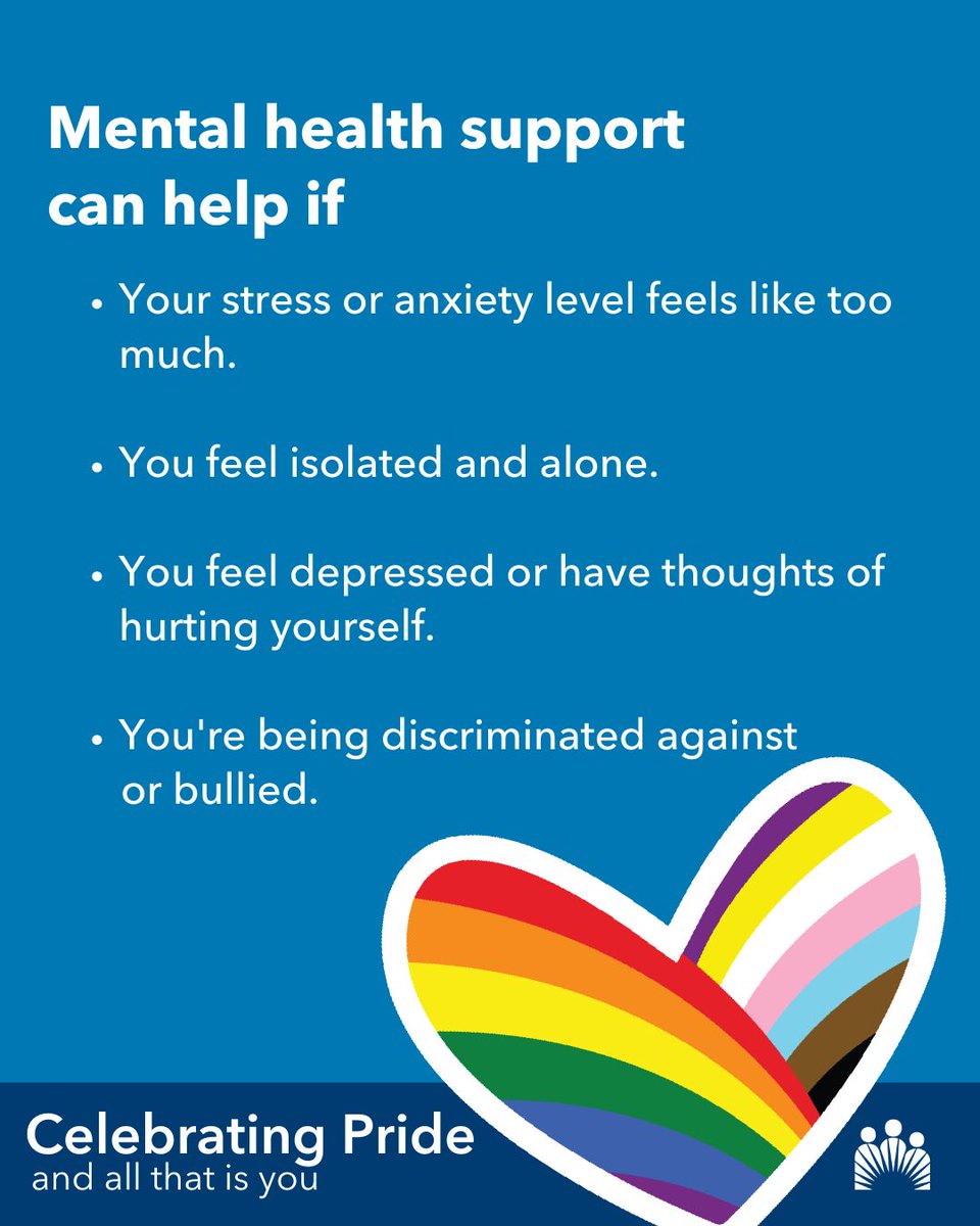 Research shows that LGBTQ+ individuals face a higher risk of mental health challenges. During #PrideMonth and all year round, we’re committed to providing high-quality care and services for all our members and communities. Explore available resources: k-p.li/3VOdqRQ
