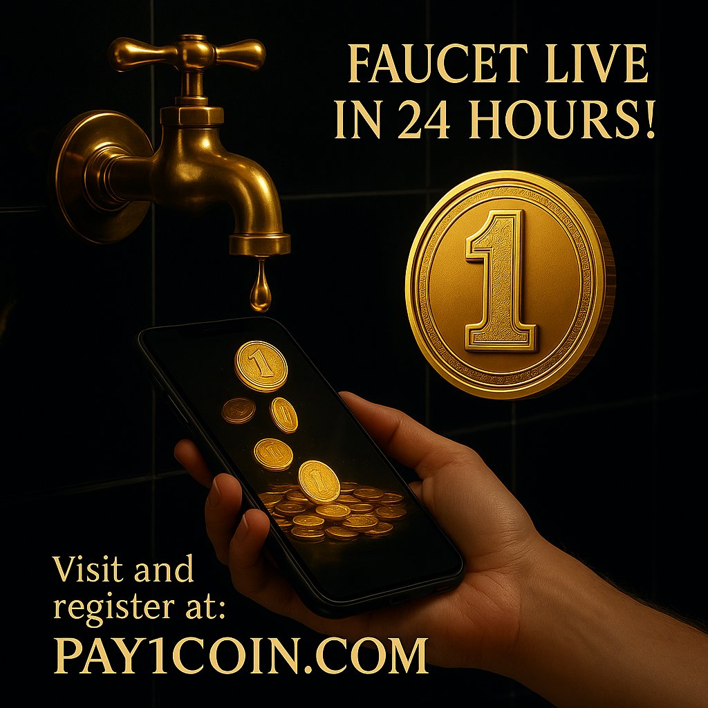 !!BIG News!! Your gateway into the Pay1Coin ecosystem is just a tap away! 🔥Get ready to claim your FREE $PAY1 in 24 hours – no strings, no gas fees. Register now @ pay1coin.com! 🔜Dont miss out!!!
#Pay1Coin #Web3 #CryptoFaucet #EVMChain #AirdropIncoming