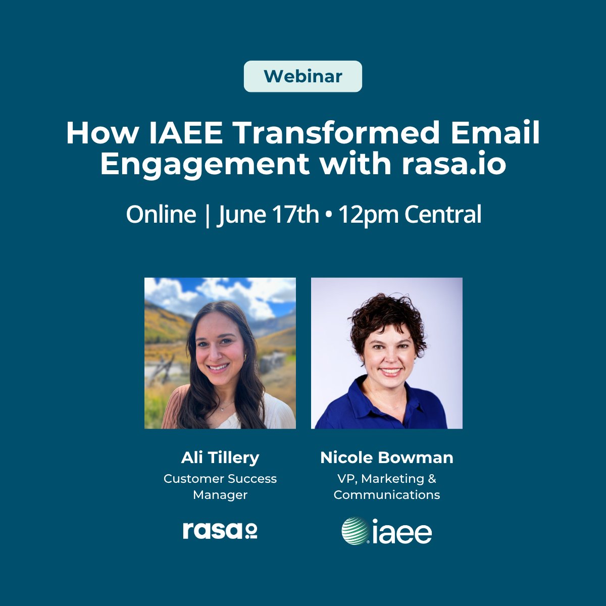 How does a global association use AI for real engagement?

Join <a href="/rasa_io/">rasa.io</a> + <a href="/IAEE_HQ/">IAEE Headquarters</a> for a live convo with data, lessons, and results from AI-personalized newsletters.

Catch Ali Tillery + Nicole Bowman on June 17th @ 12pm Central
hubs.la/Q03r6pP90

#emailmarketing #AI