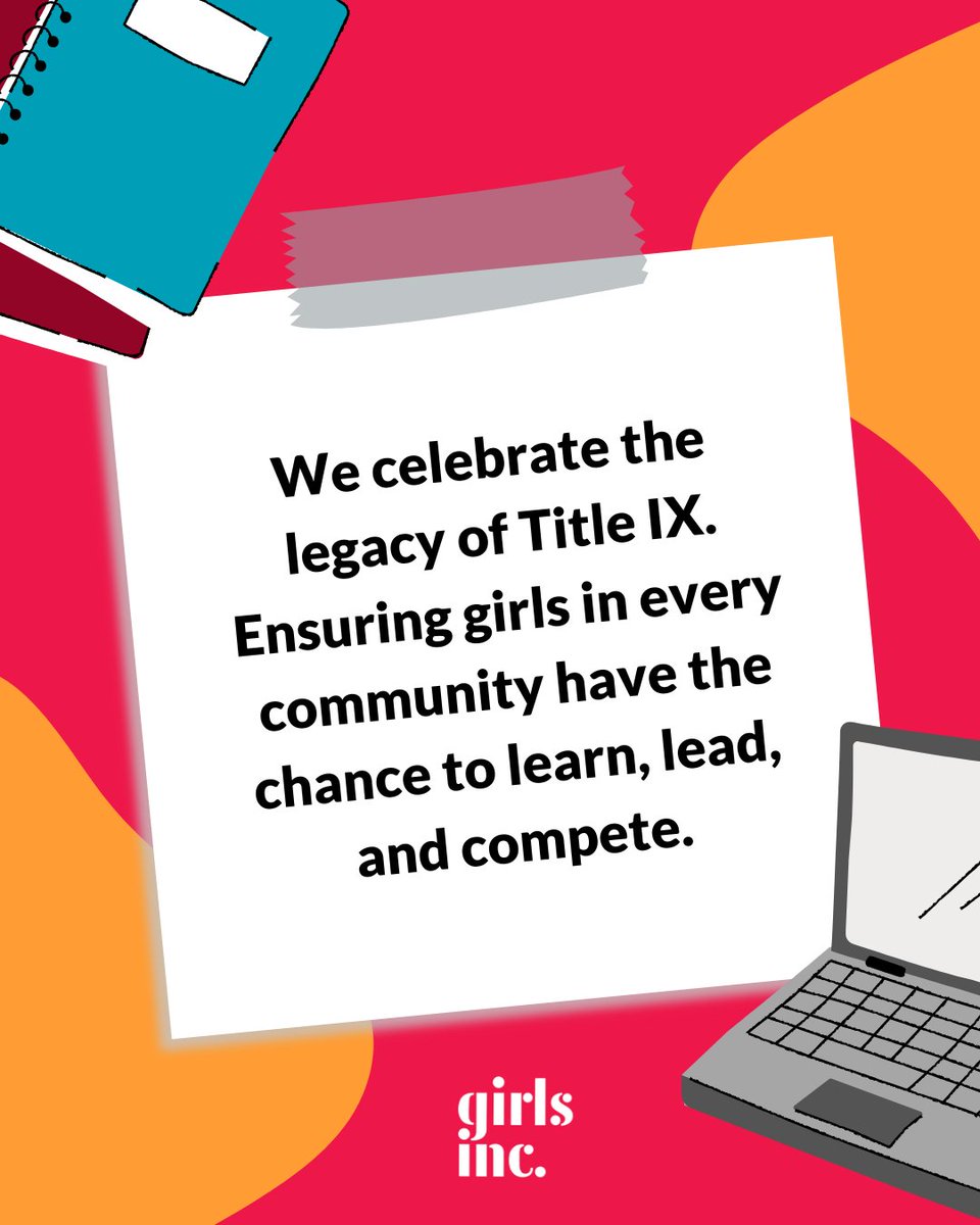 📜 In 1972, Title IX opened doors for generations of girls to grow up strong, smart, and bold. Today, we celebrate the legacy of this landmark law—ensuring girls in every community have the chance to learn, lead, and compete.