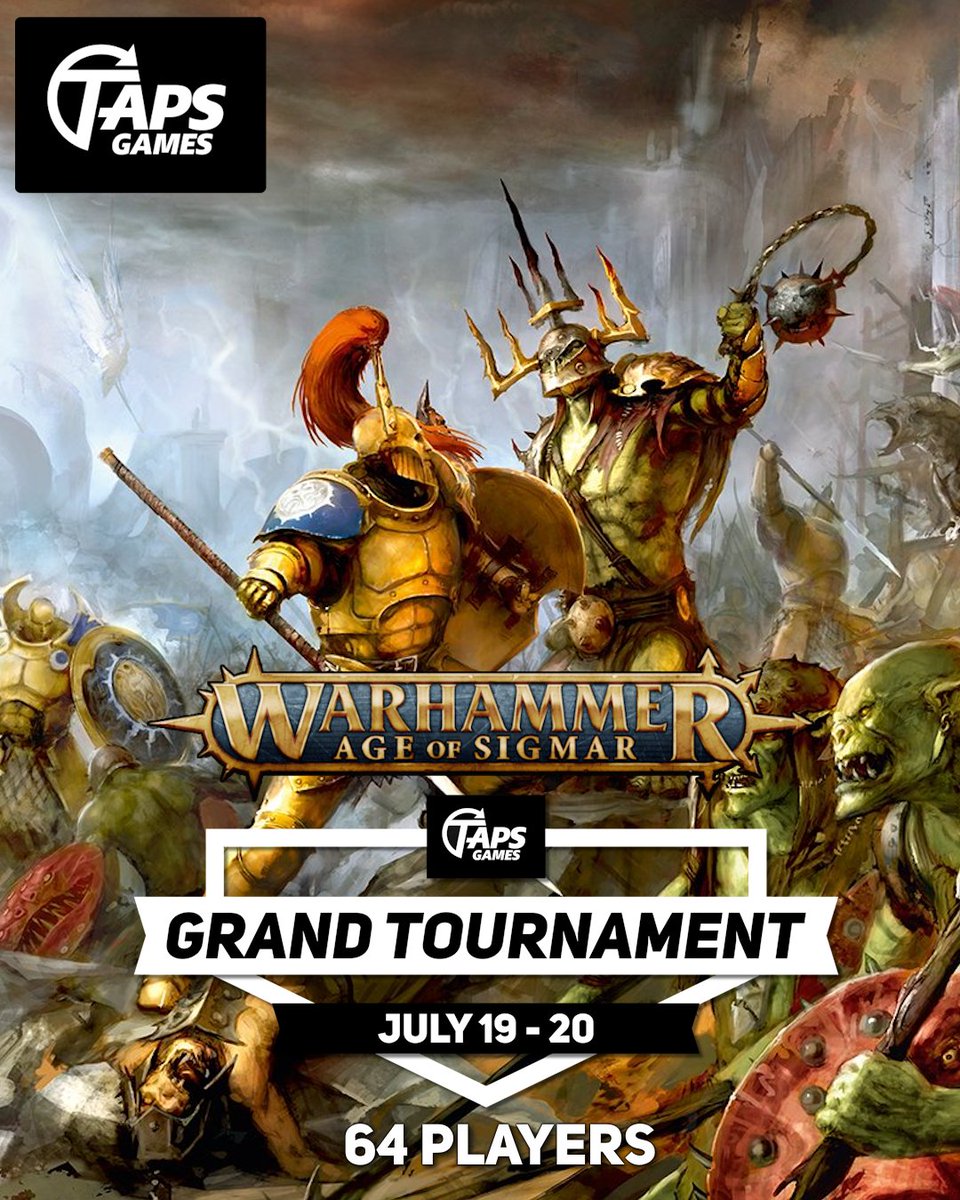 Join us from July 19-20 for our Warhammer Age of Sigmar Grand Tournament!

For more information, important dates leading up to the event or to sign up, click the link in the bio!

#warhammer #aos #ageofsigmar #yeg #yegwarhammer