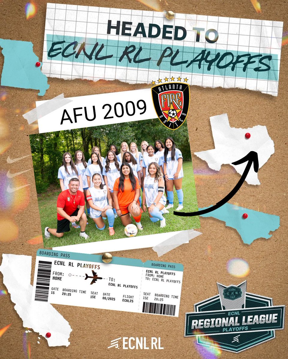 Atlanta Fire United (@atlantaunitedsa) on Twitter photo Congratulations and Good Luck to the 2009G ECNL RL Team headed to ECNL REGIONAL LEAGUE PLAYOFFS in Fort Worth, TX from June 13 - June 17, 2025! ⚽️ #weareafu <a href="/ECNLgirls/">ECNL Girls</a> Congratulations and Good Luck to the 2009G ECNL RL Team headed to ECNL REGIONAL LEAGUE PLAYOFFS in Fort Worth, TX from June 13 - June 17, 2025! ⚽️ #weareafu <a href="/ECNLgirls/">ECNL Girls</a>