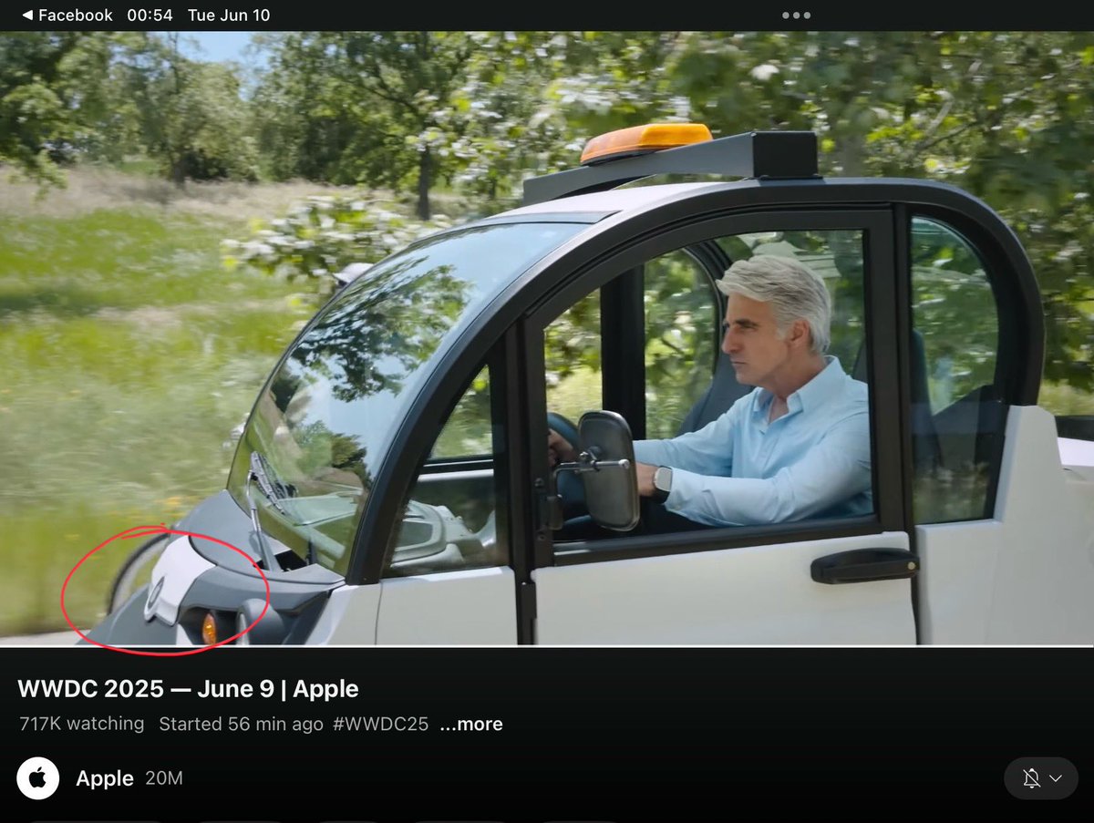 เซอร์ไพรส์ใหญ่สุดใน #WWDC25 คืนนี้

แอปเปิ้ลเผยโฉมรถ iCar หลังจากที่ลือมาเป็นเวลาหลายปี ในที่สุด #wwdc25 ก็โชว์รถคันเต็มๆสักที

ยังไม่ทราบข้อมูลว่าสเป็คเป็นยังไง 5555