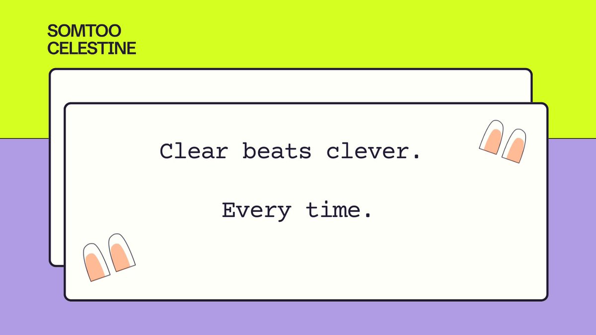 Your buyers aren’t impressed by your tech stack.

They’re impressed when they understand it.

Instead of: “Our ML model analyzes your writing”

Try: “Our system reads your writing style to suggest better headlines.”

💡 Clarity earns trust faster than credentials.