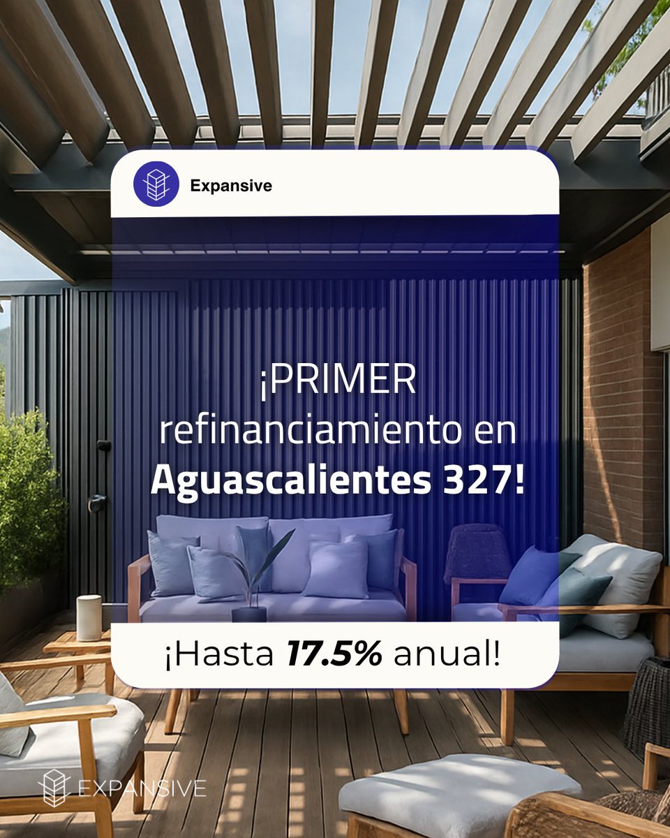 💬 ¿Te perdiste la campaña pasada de Aguascalientes 327?

Tranqui, esta es mejor: ¡la PRIMERA de refinanciamiento y con 1% más de rendimiento que la campaña anterior! 🔥

➡️ Hasta 17.5% anual
➡️ Desde $1,000
➡️ Aún puedes ser Early Investor

#Inversionesinmobiliarias