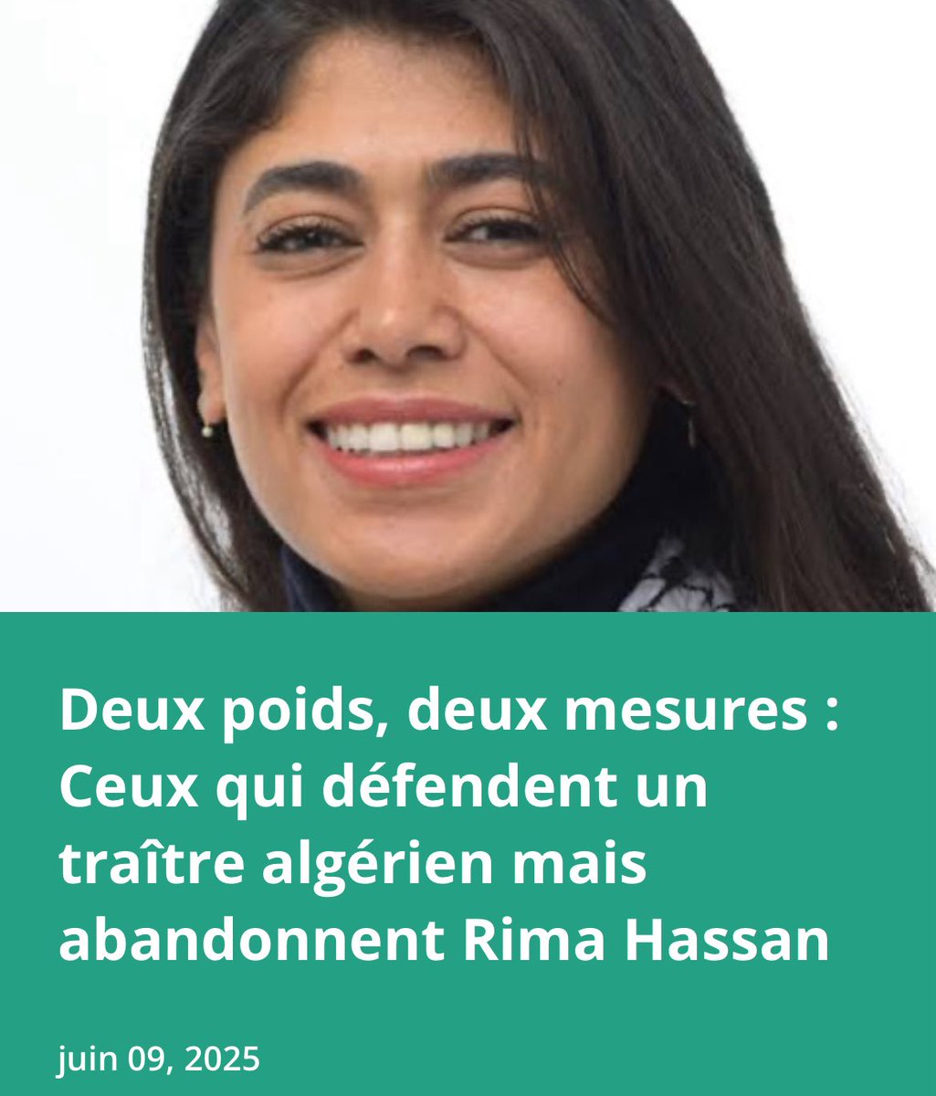 ALGERIAN PATRIOTS (@dzpatriotsfr) on Twitter photo Deux poids, deux mesures : Ceux qui défendent un traître algérien mais abandonnent Rima Hassan <a href="/RimaHas/">Rima Hassan</a>
dzpatriots.blogspot.com/2025/06/deux-p… Deux poids, deux mesures : Ceux qui défendent un traître algérien mais abandonnent Rima Hassan <a href="/RimaHas/">Rima Hassan</a>
dzpatriots.blogspot.com/2025/06/deux-p…