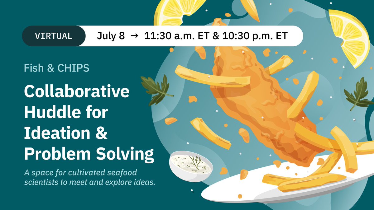 Good Food Science 🔬 (@goodfoodscience) on Twitter photo 🐟🔬 Dive into the future of cultivated seafood at Fish & CHIPS, a virtual collaborative huddle hosted by <a href="/GoodFoodInst/">The Good Food Institute</a>, where cultivated seafood researchers & innovators converge to connect and conquer technical challenges. 🐟🔬 Register today: airtable.com/appMgYRlJ6w8TN… 🐟🔬 Dive into the future of cultivated seafood at Fish & CHIPS, a virtual collaborative huddle hosted by <a href="/GoodFoodInst/">The Good Food Institute</a>, where cultivated seafood researchers & innovators converge to connect and conquer technical challenges. 🐟🔬 Register today: airtable.com/appMgYRlJ6w8TN…