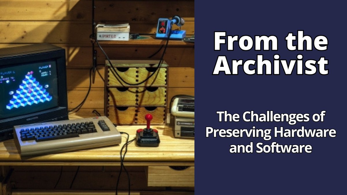 APUSLibrary's tweet photo. This month, University Archivist Justin McHenry discusses the process of archiving and preserving once-popular hardware and software systems. Learn how to preserve old devices by reading the latest From the Archivist! https://t.co/eZEPoO1utA
