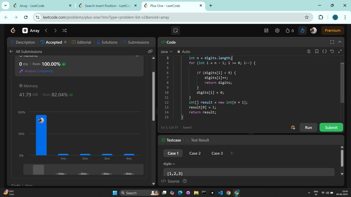 Aniket_dev_18's tweet photo. Day 8-9 of #100DaysOfCode
- Solved a question
1) Plus one (66)
@LeetCode
-So gaya tha fir socha aaj ka dsa streak reh gaya then 12 bjne se phale complete kerne utha😏
#letconnect #TechTwitter #BuildInPulic #LeetCode #Java #DSA #Connect #CodingChallenge #java #DSA #connect https://t.co/5Ja6LMhuRh