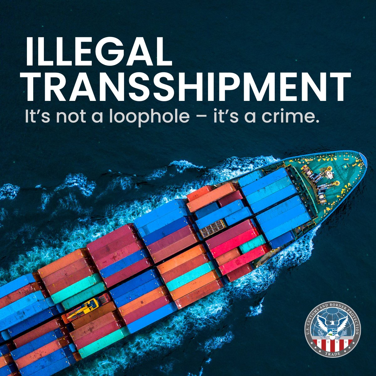 Watch out for shady “tariff workaround” advice!
 
Declaring false Country of Origin isn’t a hack – it’s illegal transshipment. You can get fined, criminally charged, or banned from importing. 

Learn more: go.dhs.gov/wb6
