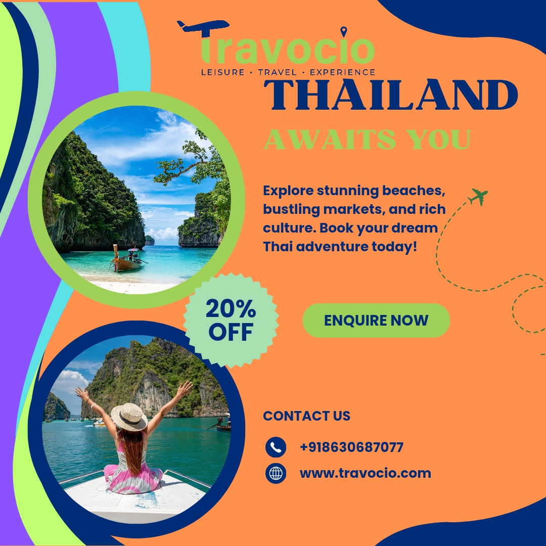 OcioTrav's tweet photo. Thailand isn’t just a trip—it’s a vibe. 🇹🇭✨

✨ Now 20% OFF with Travocio!
✈️ Flights, hotels, transfers—all set.
📩 sales@travocio.com
🔗 https://t.co/VVnYJ3y3kZ

#ThailandCalling #IslandEscape #TravocioTravels #WanderMore #SummerUnlocked https://t.co/ZICEDgYLPw