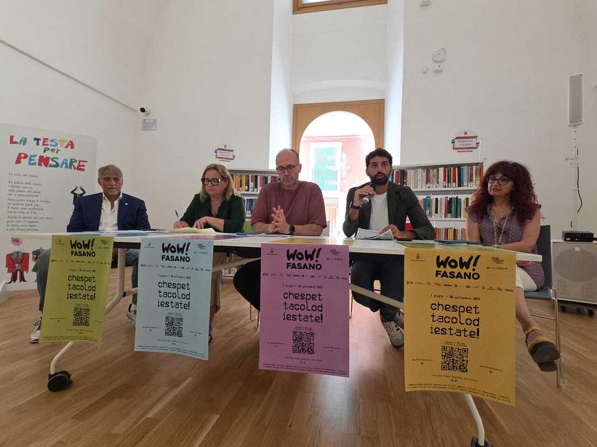 FasanoLiveCom's tweet photo. Presentato il cartellone di eventi estivi WOW! Fasano 2025 https://t.co/UNH56i7NOR #fasano https://t.co/4REgB7KyCh