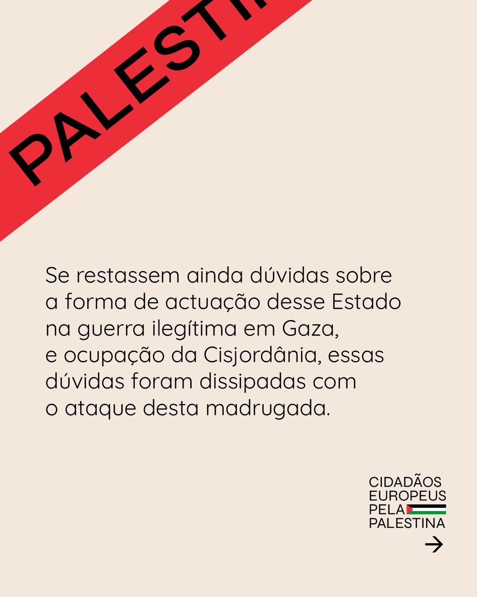 Uma missão de paz rumo a G*z@ foi intercetada em águas internacionais. Cidadãos e uma eurodeputada foram detidos. Exigimos ação firme das autoridades e da UE.

Lê a carta completa na thread 🧵.

Partilha e comenta para dar voz a esta causa.

1/2