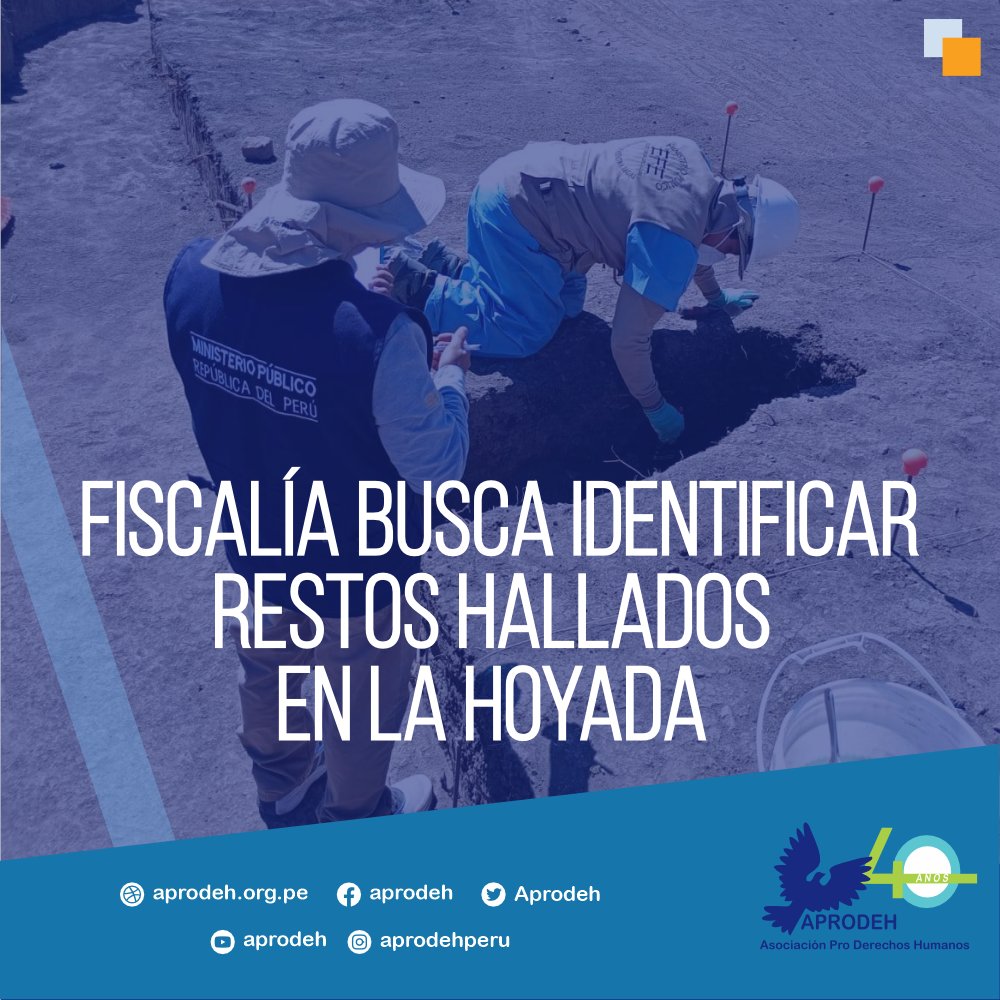 📢 Desde APRODEH recordamos: Muchas víctimas fueron trasladadas desde otras zonas, no necesariamente detenidas en Ayacucho.

Fiscalía busca identificar restos (prótesis ocular/corona dorada). Tu testimonio puede ser clave.
facebook.com/aprodeh/posts/…