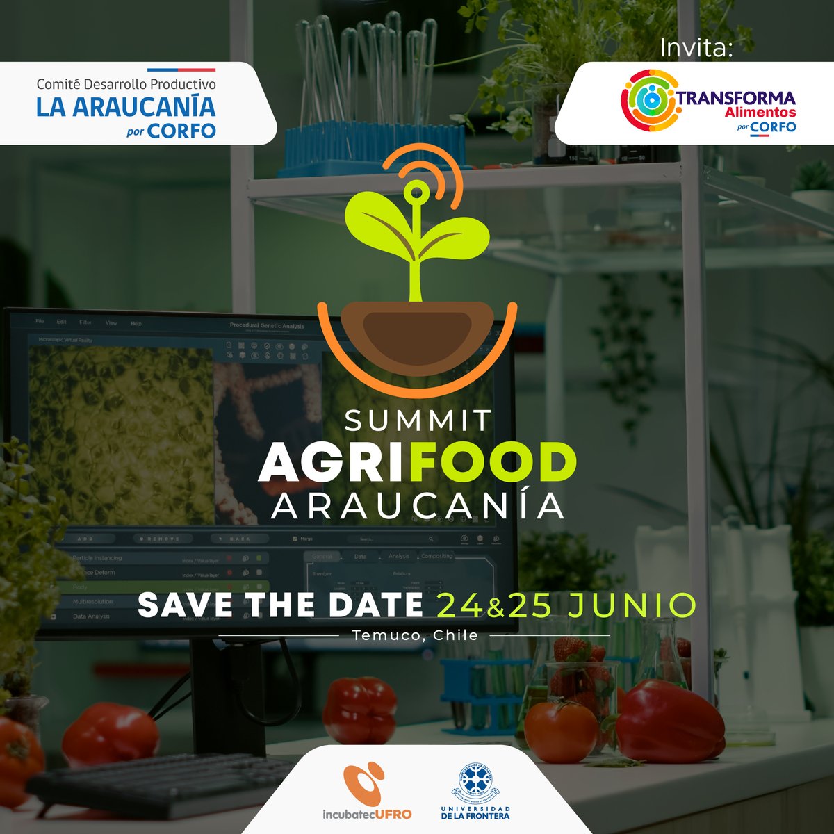 Sé parte de AgriFood Summit Araucanía 2025, punto de encuentro entre la agroindustria, la academia y la tecnología🤩Regístrate en lnkd.in/d2cNexqS
ATENCIÓN🚨Los primeros 20 interesados que se inscriban usando el código: TRANSFORMAALIMENTOS, accederán a un ticket gratuito🔥