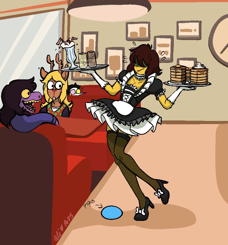 alisria's tweet photo. #DeltaruneFanart i like kris in outfits https://t.co/LykBwL0Pzc
