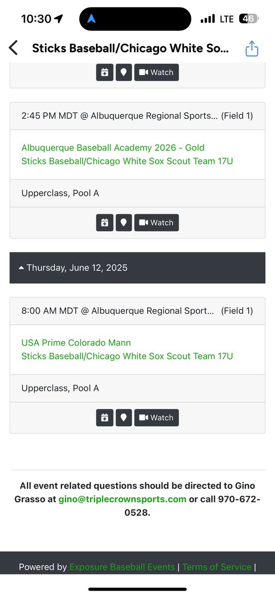 Pool play games in ABQ this week.