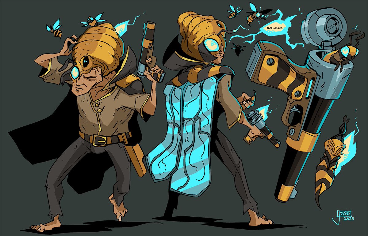 The Reasonable Hivemind!
This horrific hero helms a hivemind of hyper intelligent bees! Here to help, Hivemind uses his bees' mind-enslaving venom to tackle crime, but makes sure to only keep an appropriate amount of the mentally enslaved! How reasonable! #characterdesign #0597