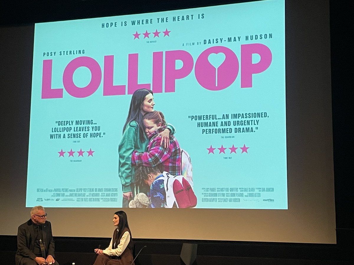 Stuart Brown (@brownstu) on Twitter photo Posy Sterling on stage <a href="/BFI/">BFI</a> with <a href="/KermodeMovie/">Mark Kermode</a> discussing forthcoming feature Lollipop. Really powerful, emotive drama with amazing performances directed by <a href="/dsyhdsn/">Daisy-May Hudson</a>
Out Friday via <a href="/MetFilmDistrib/">MetFilm Distribution</a>. Strong recommmend. Posy Sterling on stage <a href="/BFI/">BFI</a> with <a href="/KermodeMovie/">Mark Kermode</a> discussing forthcoming feature Lollipop. Really powerful, emotive drama with amazing performances directed by <a href="/dsyhdsn/">Daisy-May Hudson</a>
Out Friday via <a href="/MetFilmDistrib/">MetFilm Distribution</a>. Strong recommmend.