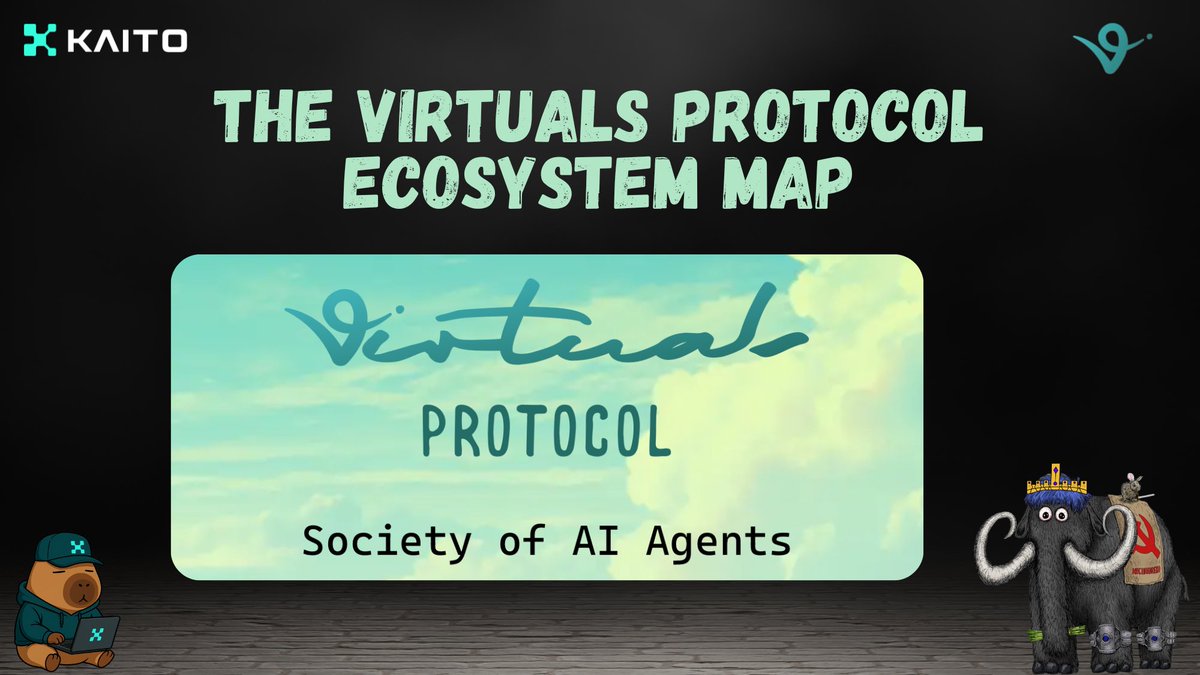 The <a href="/virtuals_io/">Virtuals Protocol</a> Ecosystem Map
2025’s AI-native frontier 🤖

From alpha hunters to gaming agents, here’s your complete guide to the Virtuals multiverse.
Thread 🧵 👇🏼