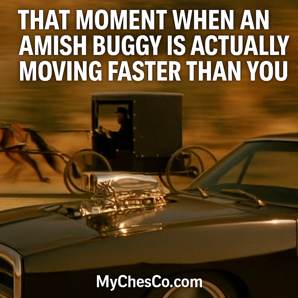 mychesco's tweet image. That moment when an Amish buggy flies by and you’re still stuck in Route 30 traffic…
🏎️➡️🐎
Only in Chester County. Only on MyChesCo.

mychesco.com/traffic/ 
#MyChesCo #Route30 #PAProblems #ChescoLife #TrafficHumor
