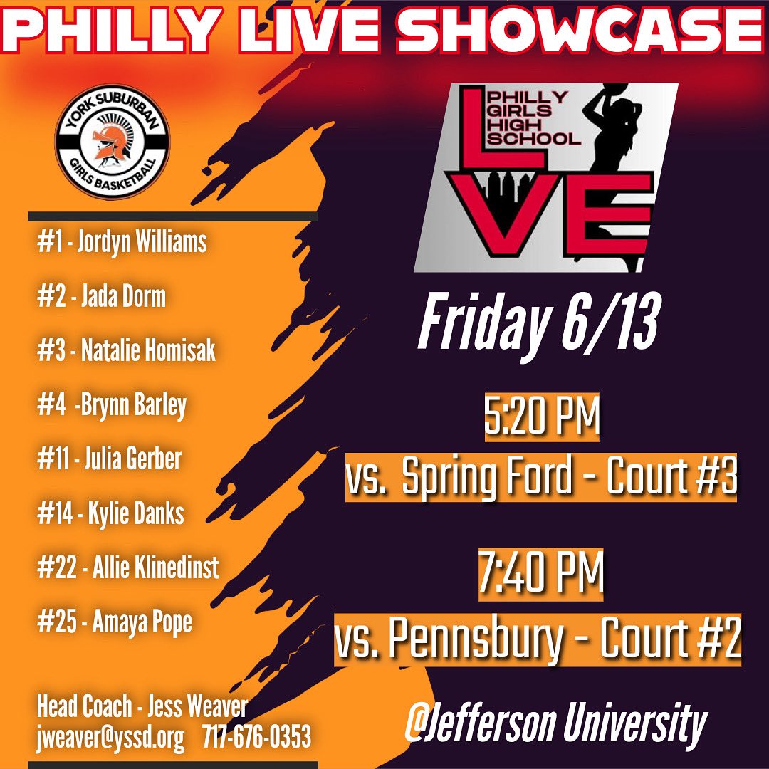Julia Gerber (@julgerber) on Twitter photo Looking forward to <a href="/PhillyHSLive/">Philly HS</a> with my <a href="/YorkSuburbanGB/">York Suburban Girls Basketball</a> FAM!
<a href="/ICAN_basketball/">ICANBasketballAcademy</a> Looking forward to <a href="/PhillyHSLive/">Philly HS</a> with my <a href="/YorkSuburbanGB/">York Suburban Girls Basketball</a> FAM!
<a href="/ICAN_basketball/">ICANBasketballAcademy</a>