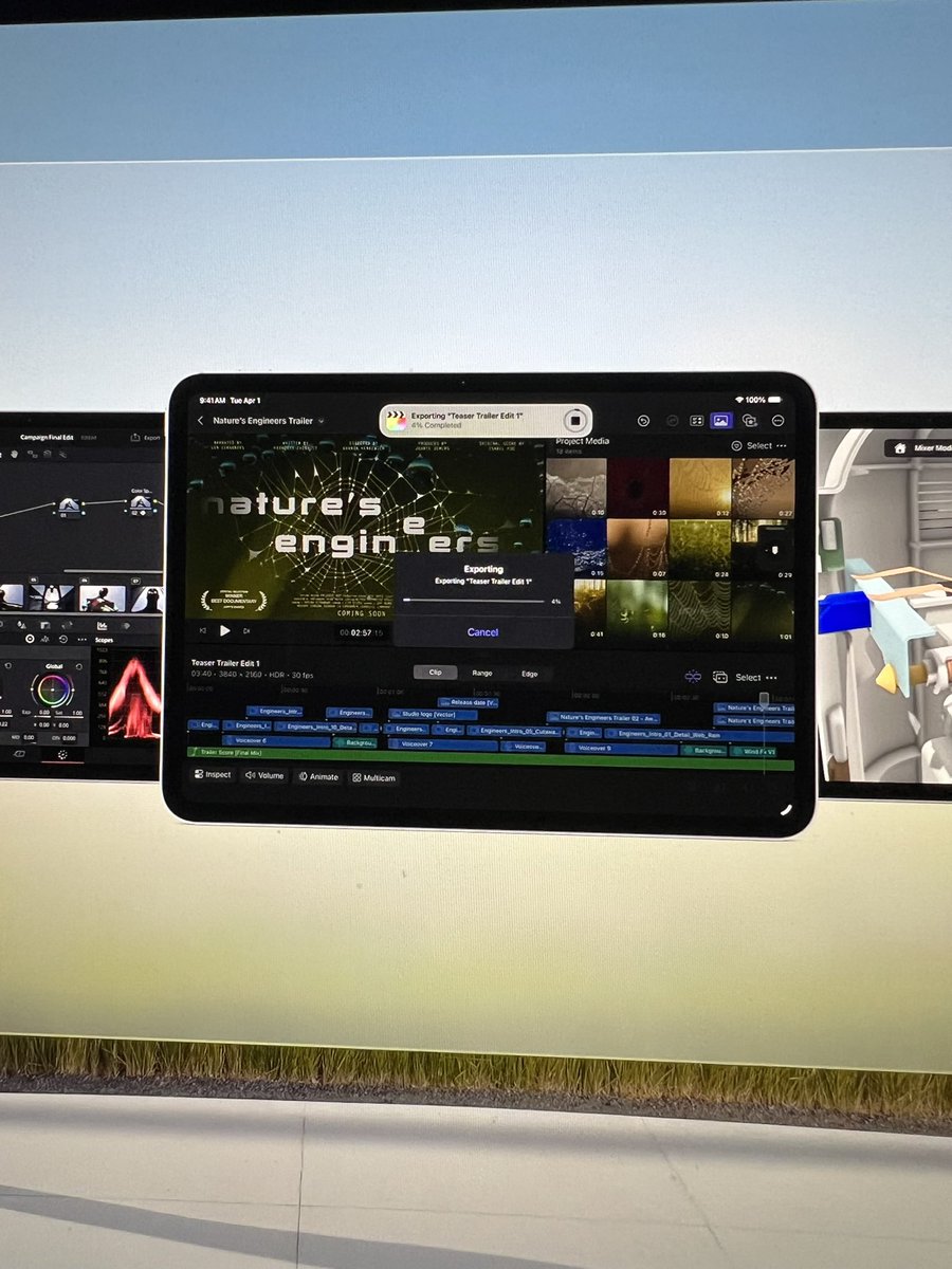First mention of #FinalCutPro for iPad in iPadOS 26. Background tasks enabled!