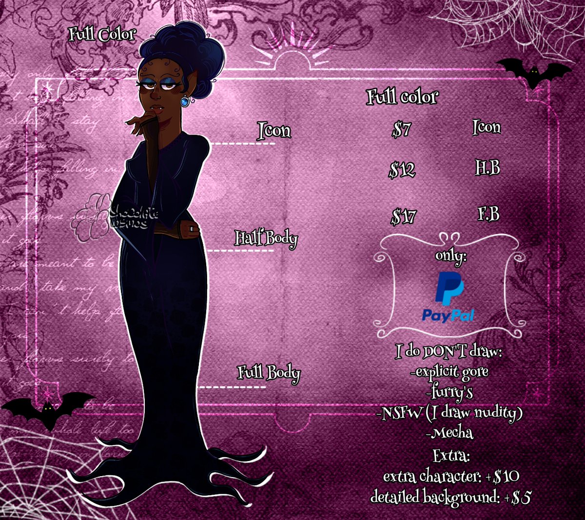 ShocolateCosmos's tweet image. ⁺‧₊˚ ཐི⋆♱⋆ཋྀ ˚₊‧⁺ Comisiones Abiertas ⁺‧₊˚ ཐི⋆♱⋆ཋྀ ˚₊‧⁺
Lean bien las tablas y escriban a mi DM para hacerme el pedido!
⬅️Pesos argentinos Dolares➡️
#comissionsopen
