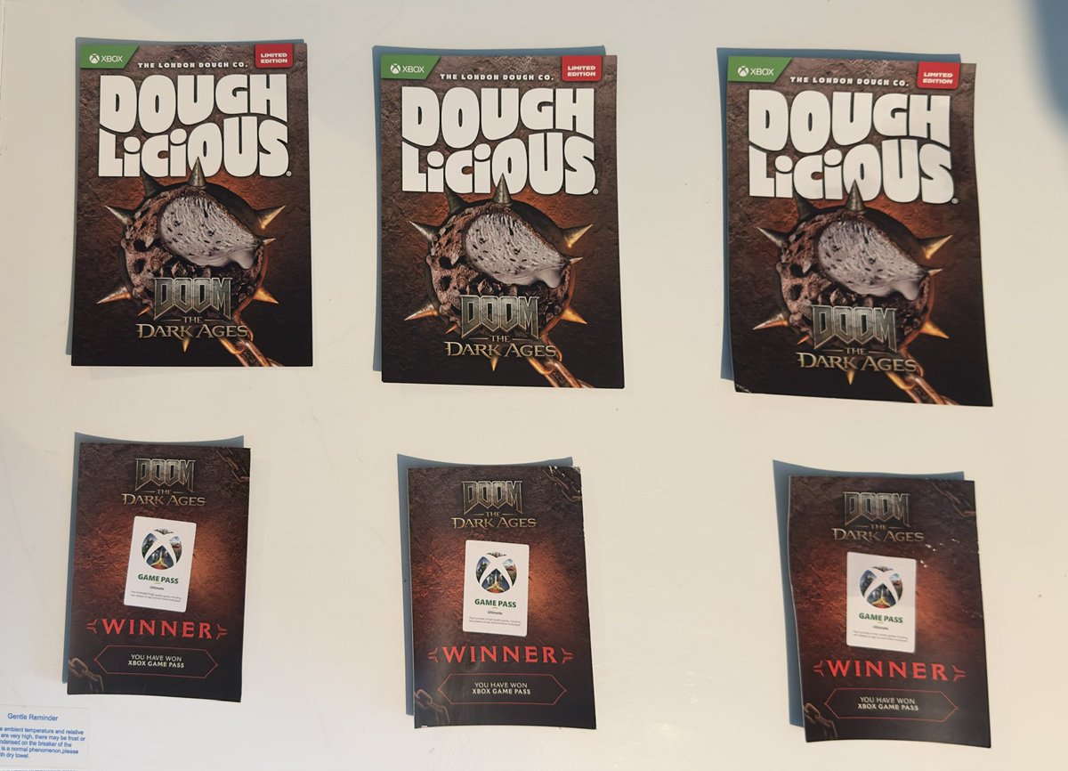 Jammy_Twin's tweet image. @Doughlicious_ @DOOM @Bethesda_UK @xboxuk
Out of the 15 chances I had I finally managed to find a Golden Ticket!
Out of 500 boxes that were available I'm glad I tried my luck
Thankyou for making such a cool competition!
#DoomTheDarkAges #SnackLikeASlayer