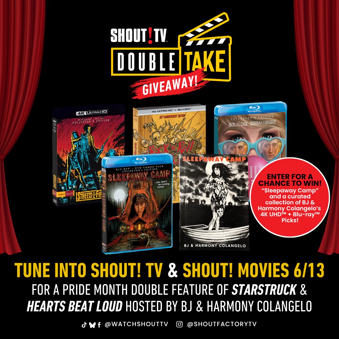 🚨 GIVEAWAY TIME 🚨

We’re giving away 2 killer cult movie bundles featuring:

Rock ‘N’ Roll High School
Valley Girl 
Sleepaway Camp
And more!

How to enter:
Follow <a href="/GeekVibesNation/">Geek Vibes Nation</a>
Retweet 
Reply with your favorite cult classic
U.S. only. 2 winners. Ends 6/16