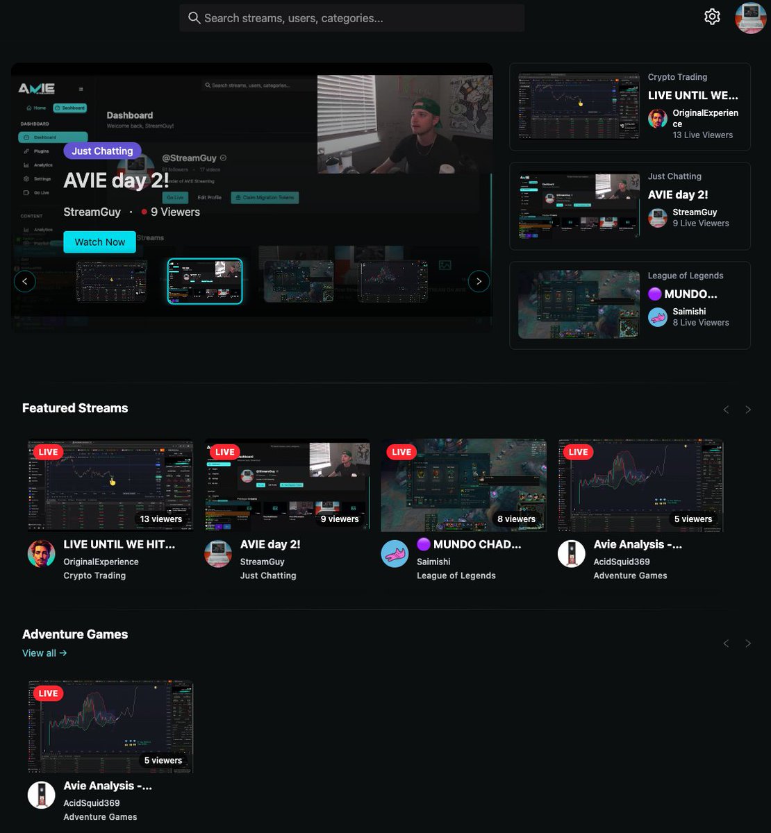 I am live on <a href="/aviestreaming/">AVIE</a> + Kick! 

avie.live/en/streams/Str…