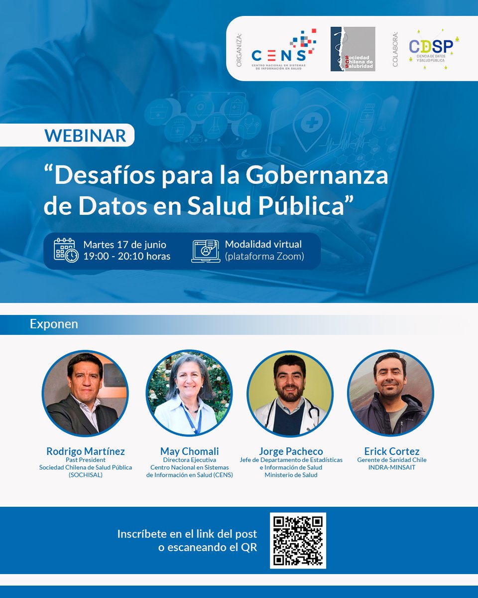 📢 ¿Aún no te has inscrito al próximo webinar “Desafíos para la Gobernanza de Datos en Salud Pública”? ¡Todavía estás a tiempo!

Súmate a este espacio diseñado para reflexionar sobre los retos éticos, técnicos y políticos en la gestión de datos en salud 👉🏼 sochisal.zoom.us/meeting/regist…