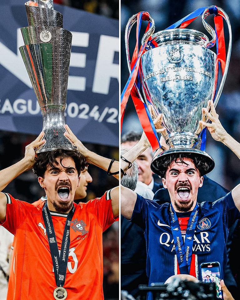 🚨 BREAKING: Vitinha is now the THIRD FAVORITE to win the 2025 Ballon d'Or! 😍🌕🇵🇹

69% - Ousmane Dembélé 🇫🇷
33% - Lamine Yamal 🇪🇸
8% - Vitinha🇵🇹
𝟲% - Kylian Mbappé 🇫🇷
4% - Raphinha 🇧🇷 and Salah 🇪🇬

So well deserved 🙌