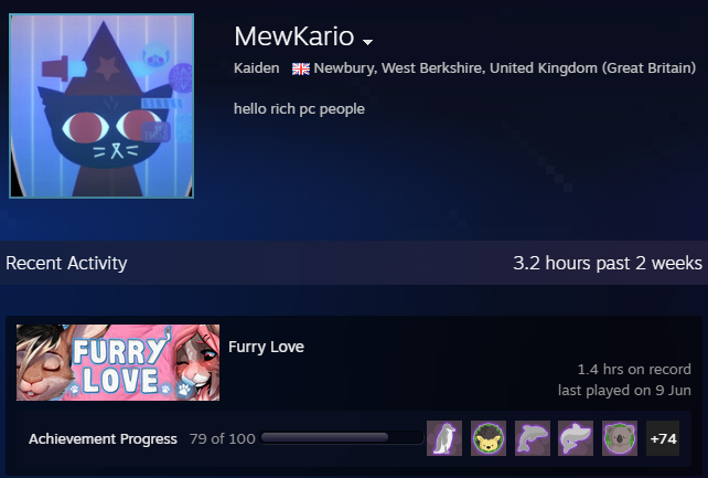 MewButAgain's tweet photo. bought this only to use the steam marketplace i swear https://t.co/24kdhcS2iA