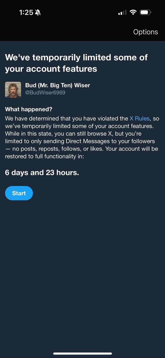 McSteezey69's tweet photo. Guys Mr Big 10 is banned. And it’s all Franks fault that stupid bitch. #FreeBud https://t.co/XUxPV0tdjh
